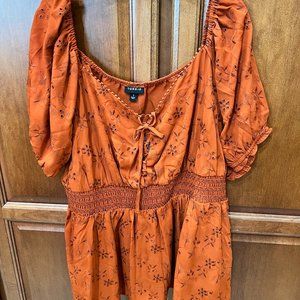 Torrid Lace Up Peplum Top